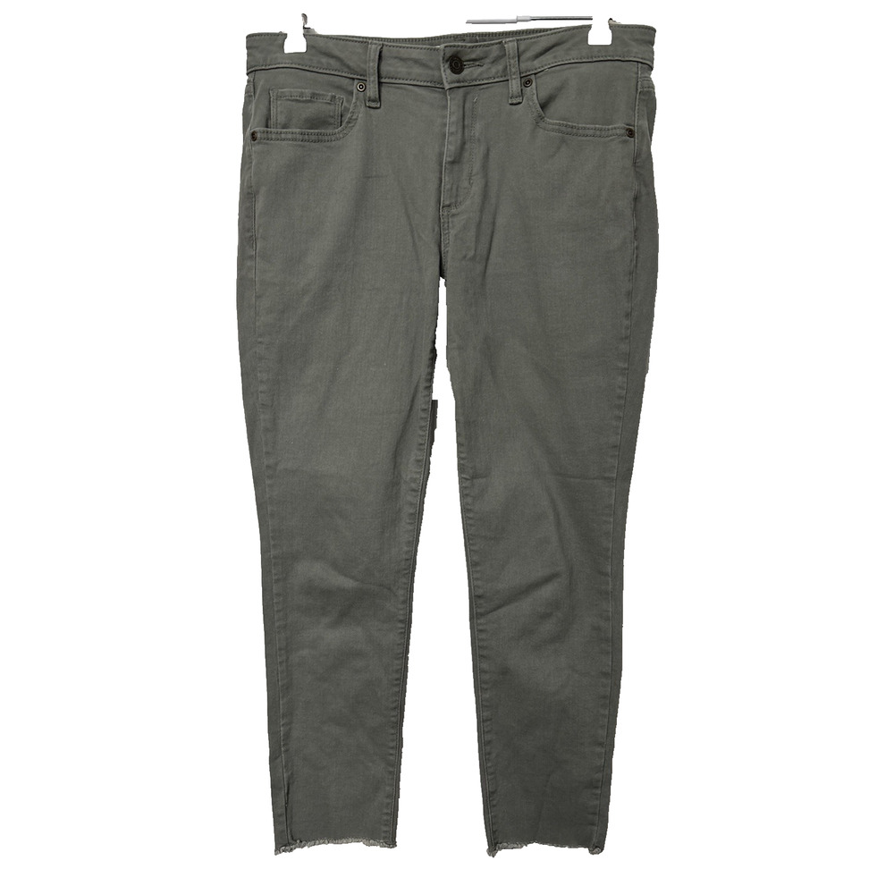 Sonoma Women's 10 Gray Skinny‎ Crop Jeans Staple Normcore Neutral Timeless Sexy